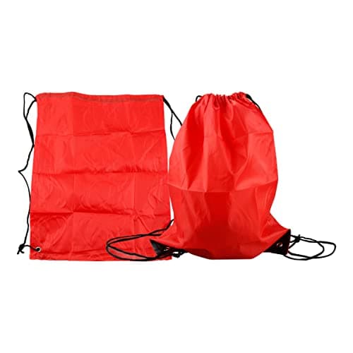 Image of GLADFRESIT Drawstring Bags, Unisex Drawstring Backpack Sports Storage Bag for Gym, Swimming, Beach, Travel, Outdoor Activities, Red