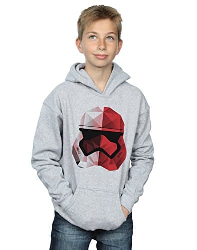 Image of Star Wars Boys The Last Jedi Spray Logo Hoodie 7-8 Years Sport Grey