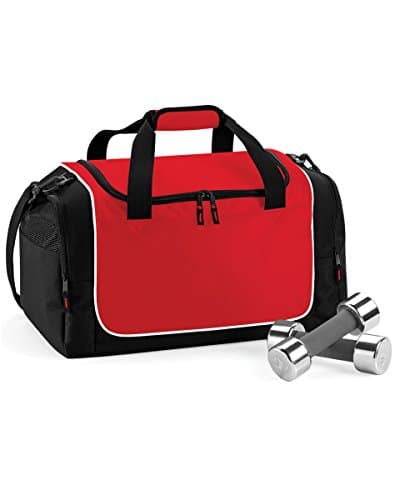 Image of Quadra Teamwear Locker Bag Colour=Classic Red/Black/White Size=O/S