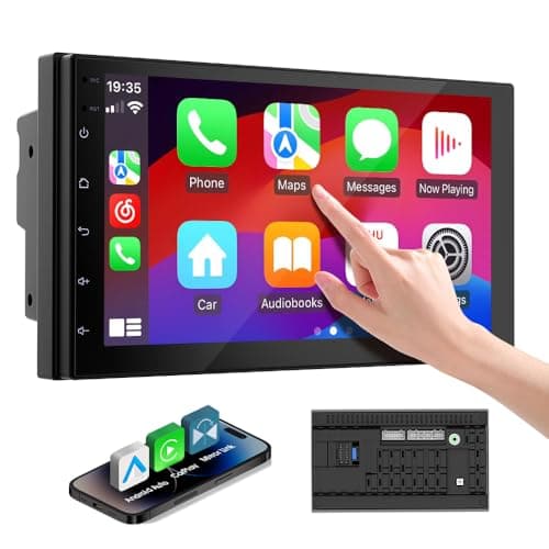 Image of Haudio 2 Din Car Stereo with 7 inch HD Touchscreen, Wireless Apple Carplay & Android Auto, Bluetooth, SWC, Mirror Link, AUX,FM Car Radio Receiver(No backup reversing camera)|for All Vehicle