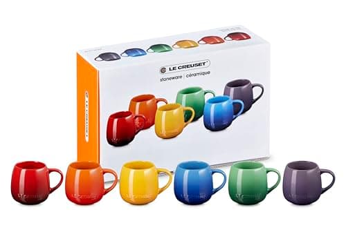 Image of LE CREUSET Stoneware Rainbow Set of 6 Mugs