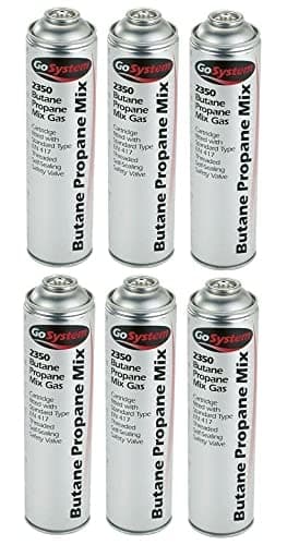 Image of GoSystem Garden Weed Wand Gas Weed Killer Burner Blaster Burning Torch and Gas Canisters Refill for Camping Stove Blowtorch BBQ (6 x Go Can 350g Only)