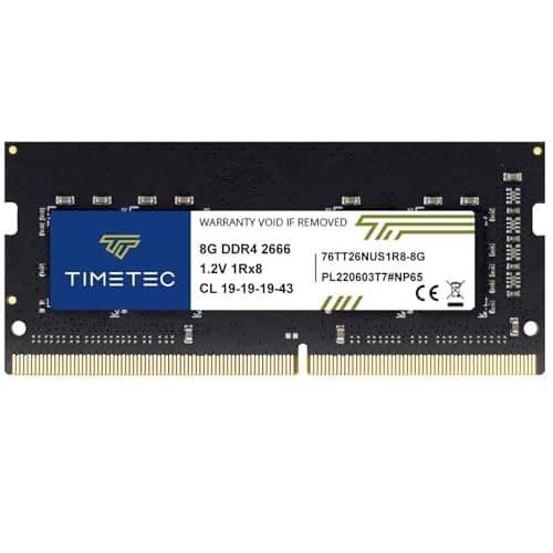 Image of Timetec 8GB DDR4 2666MHz (PC4-2666V) PC4-21300 SODIMM Laptop RAM – 260-Pin 1.2V CL19 Non-ECC Unbuffered Memory Module for Laptop, Notebook, Mini PC, All-in-One