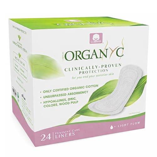 Image of ORGANYC Organic Cotton Panty Liners Folded Light Flow Box of 24