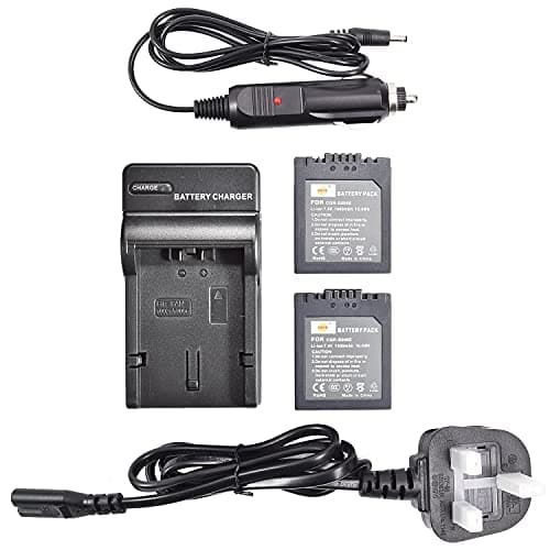 Image of DSTE 2pcs S006E Li-ion Battery + Charger DC62U Compatible for Panasonic CGR-S006, CGR-S006A1B, CGA-S006, DMW-BMA7 and Panasonic DMC-FZ28K, DMC-FZ28S, DMC-FZ30, DMC-FZ30EES, DMC-FZ30EG, DMC-FZ30EGK