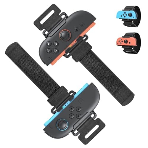 Image of [𝐟𝐨𝐫 𝐒𝐰𝐢𝐭𝐜𝐡 𝟐/𝟏]- Wrist Bands for Just Dance 2026 2025 2024 for Switch 2 & Switch 1 & OLED Model, Adjustable Elastic Strap for Switch 2 Controller, for Zumba Burn It Up, Two Sizes