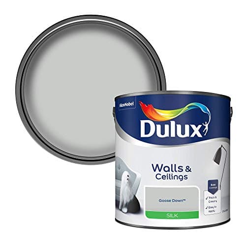 Image of Dulux Silk Emulsion Paint For Walls And Ceilings - Goose Down 2.5 Litres