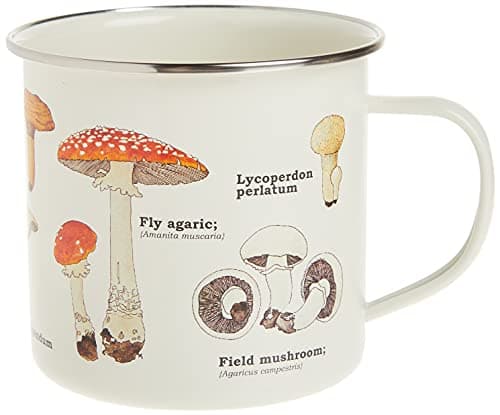 Image of Gift Republic GR270058 Mushroom Enamel Mug, 500ml, 1 Count (Pack of 1)