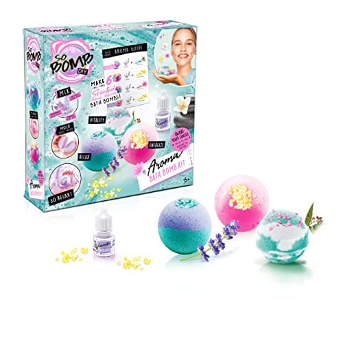 Image of Canal Toys - So Bomb DIY - Set of 6 Aromatic Bath Bombs for Kids - Bubble Bath - Quick Drying - Relaxing Fragrances & Salts - Lavender - DIY Set - Creative Fun - Gift for Children 6 Years + - BBD 041