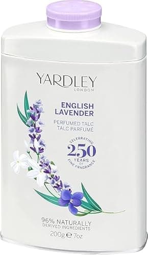 Image of Vellomart Yardley English Lavender Perfumed Talc 200g – Long Lasting Fragrance, Soft & Smooth Skin, Classic Luxury Body Powder