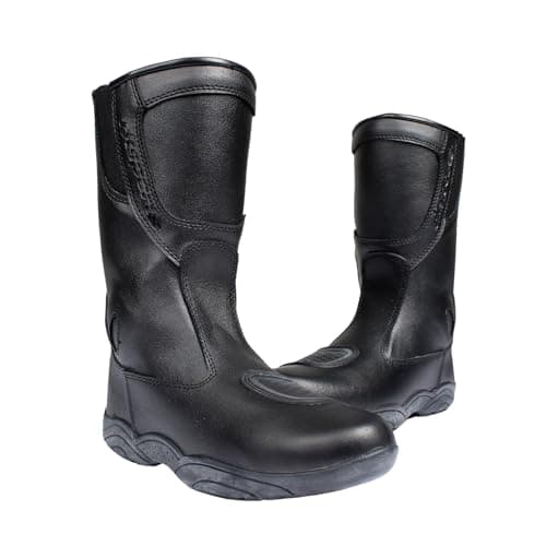Image of Katrina Ladies women Motorcycle Black Leather Motorbike Racing Boots (UK 6)