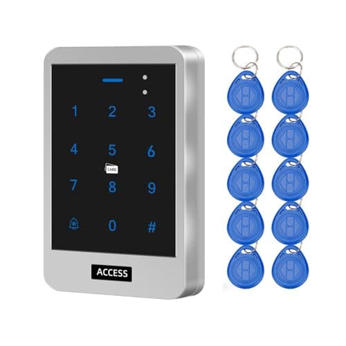 Image of YAVIS Metal IP68 Waterproof Password Keypad Access Control RFID 125khz ID Button Card Reader Wg26/34 Single Opening System 8000 Users + 10 Em4100 Proximity Keychains