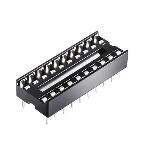 Image of FOCMKEAS 30 Pcs 20 Pin IC Socket,2.54mm Pitch Pins Soldering DIP IC Chip Socket Adaptor for PCB Board Design, Breadboard Project