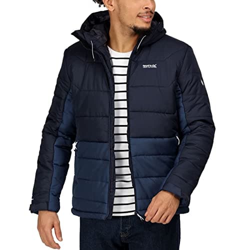 Image of Regatta Mens Nevado VI Hooded Insulated Puffer Jacket - Navy Admiral Blue - XL