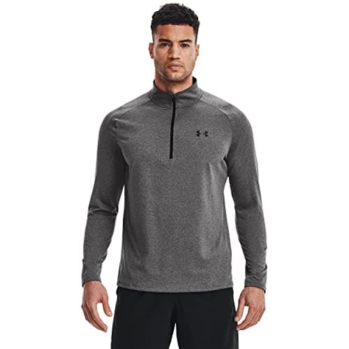 Image of Under Armour Mens Technical Half Zip Long Sleeve Per T-Shirt Carbon Heather XS
