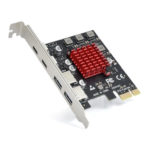 Image of ELUTENG 4 Ports USB 3.2 Gen 1 PCIE Expansion Card(2 USB-A, 2 Type-C Ports), 5Gbps Superspeed PCIE Card for Desktop PC, Support Windows 11/10/8/7/XP