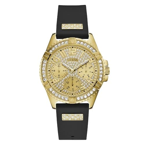 Image of GUESS Men Analog Quartz Watch with Silicone Strap U1160L1