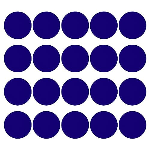 Image of PATIKIL 5" Round Floor Sticker, 20 Pack Floor Spot Marker Self Adhesive Waterproof Vinyl Line Up Sign Decorative Stickers for Classroom, Dark Blue