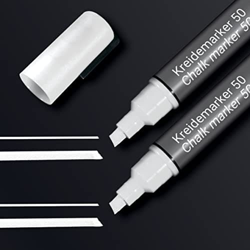 Image of SIGEL BA184 Chalk Marker 50, chisel tip 1-5 mm, White, 2 Pieces