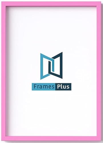 Image of 60 x 80cm Picture Frame (600 x 800mm) 30mm Profile, Wall Mounted Shatterproof Styrene Front, Portrait or Landscape Display for Posters Photos Prints Art, Pink