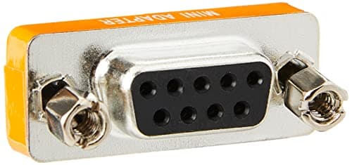 Image of Pro Signal 9 Pin Mini Null Modem Adaptor Male to Female – Compact RS232 Serial Gender Changer with Gold-Plated Contacts