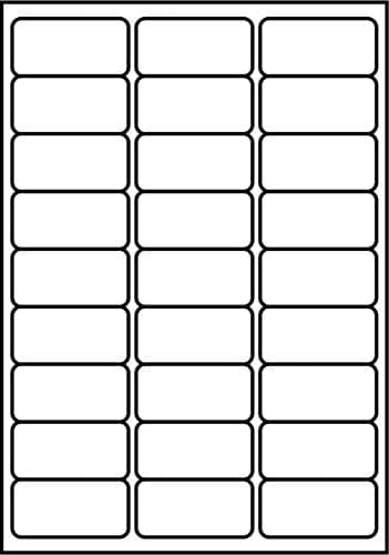 Image of SmithPackaging A4 Self Adhesive Address 2700 Labels, 63.5 mm Length x 29.6 mm Width