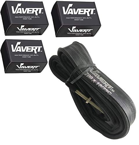 Image of Vavert 700 x 18-25c Road Bike Inner Tubes - Presta 60mm Long Valve (Set of 3)