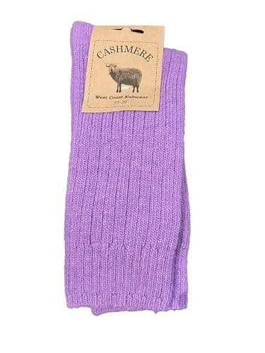Image of WEST COAST KNITWEAR Womens Fine Cashmere and Merino Wool Super Soft and Warm Socks (Purple)