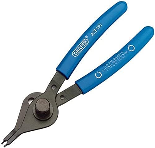 Image of Draper 11929 Straight Nose Circlip Pliers, Reversible,Black
