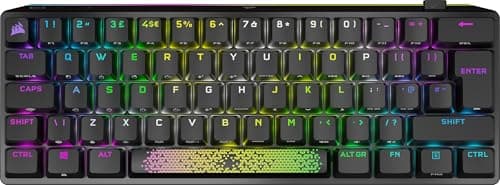 Image of CORSAIR K70 PRO MINI WIRELESS RGB 60% Mechanical Gaming Keyboard – Swappable CHERRY MX RED Switches – PBT Double-Shot Keycaps – iCUE Compatible – PC, Mac, PS5, PS4, Xbox – QWERTY UK – Black