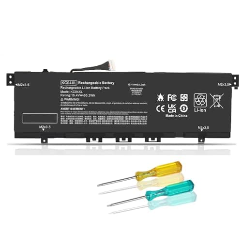 Image of HJTPOWER KC04XL Laptop Battery Replacement for HP Envy X360 13-AG 13-AR Envy 13-AH 13-AQ Series KC04053XL L08496-855 L08544-1C1 L08544-2B1 TPN-W133 TPN-W136 HSTNN-DB8P HSTNN-IB8K 53.2Wh 15.4V