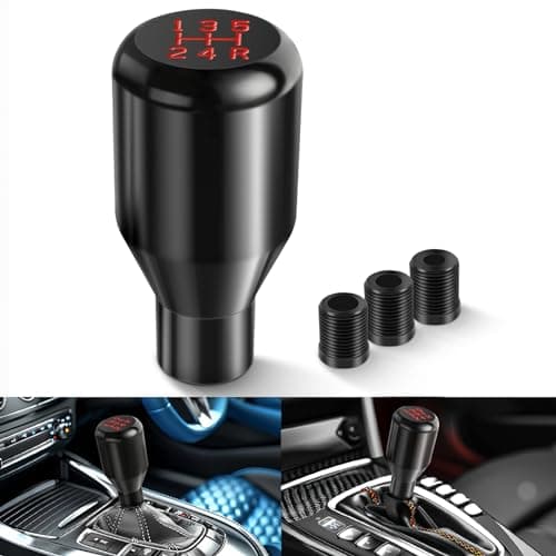 Image of DREAMIZER Car Gear Shift Knob, Universal 5 Speed Gear Knob, Manual Gear Stick Knob, Metal Gear Shift Knob Lever Stick Shift Cover with 3 Adapters 8mm 10mm 12mm for Manual Automotive Vehicles