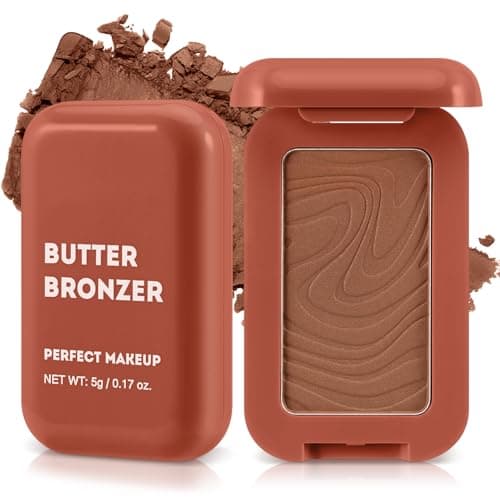 Image of Boobeen Soft Matte Bronzer, Contour Palette Powder for Face, Bronzing Powder Natural Blush Powder for Contouring, Long-lasting Buildable, Bronzed Shimmer