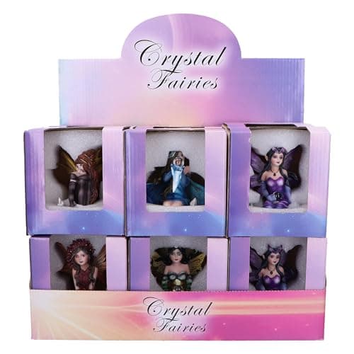Image of Nemesis Now Crystal Fairy (Display of 12) Figurine, Resin, 12 Fairy Figurines Featuring 6 Fairy Designs, 12 Fairy Figurines Featuring Crystal Balls, Cast in the Finest Resin, Expertly Hand-Painted