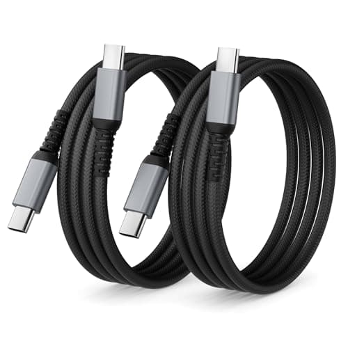Image of USB C Charger Cable,2Pack 1M USB C to USB C Cable,60W Fast Charging Braided Phone Charger Cable for iPhone 17 16 15 Pro Max Plus,iPad Pro/Air,Samsung S25 S24 S23 and More