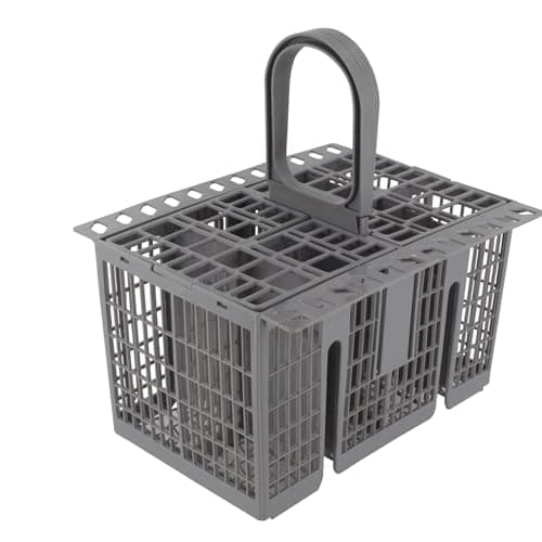 Image of QUAILITAS Dishwasher Cutlery Basket [Grey] – Replacement Cutlery Basket for Dishwasher with Handle, Compatible with Indesit, Hotpoint FDF, FDL, LBF, LKF, LFT, LFSA Series – Kitchen Appliances