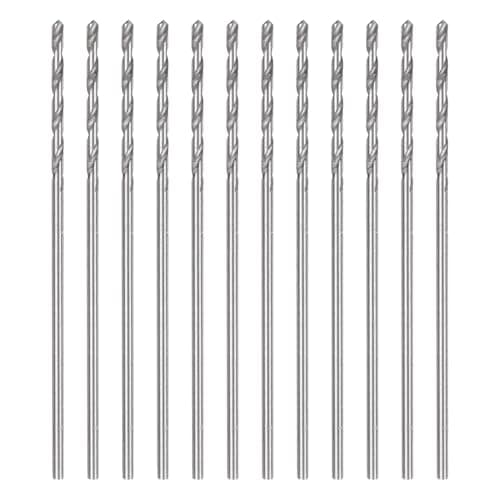 Image of sourcing map 12pcs Micro Jobber Twist Drill Bits #68 0.75mm / 0.03" High Speed Steel HSS Mini Drilling Bit Tool for Stainless Steel Aluminum Wood Plastic
