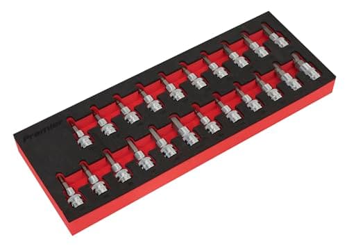Image of Sealey AK6243 22PC 3/8"Sq Drive TRX-Star*/Hex/Spline Socket Bit Set