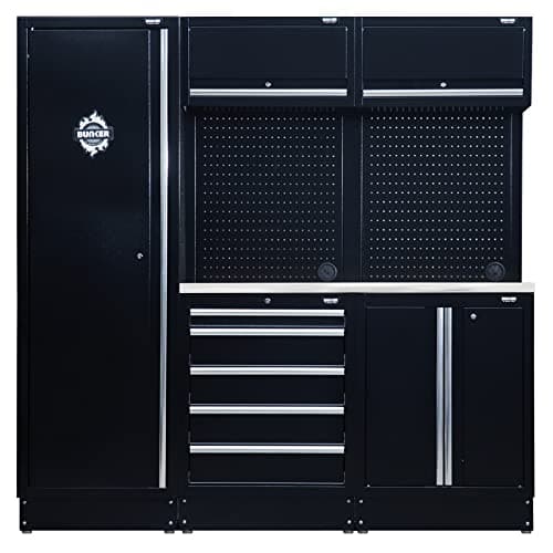 Image of BUNKER 04503 Modular Storage Combo with Stainless Steel Worktop (11 Piece)