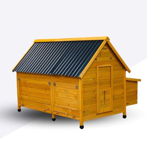 Image of Cocoon Farm House XL Chicken Coop – Extra Large Wooden Hen House with ECO Rot-Proof Roofs, Pull-Out Trays, 6 Nesting Areas & Secure Locks – Ideal for 12–15 Birds
