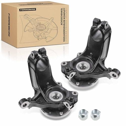 Image of Frankberg 2 x Knuckle Wheel Bearing Housing Complete Front Axle Compatible with C3 I FC FN 2002-2011 C3 II SC 2009-2020 207 WA WC 2006-2015 208 I CA CC 2012-Present