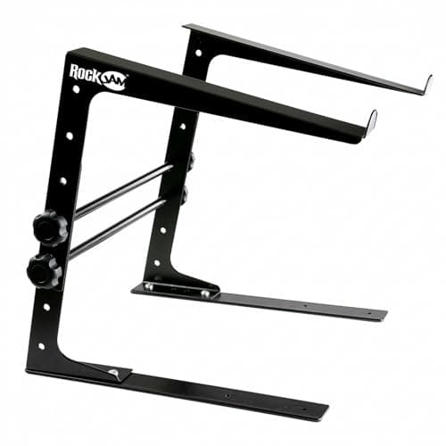 Image of RockJam RJLP1 Adjustable Desk Mounted Desktop Laptop Stand Laptop Riser And DJ Controller Stand,Black