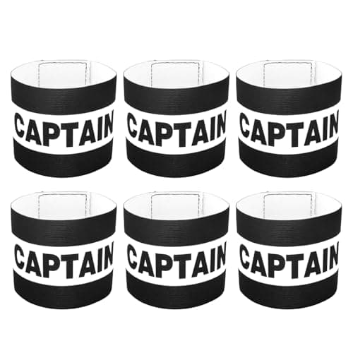 Image of Kdkoeo 6 PCS Football Captain's Armbands, Adjustable Captain Armband, Youth Captains Armband for Hockey Rugby Multiplayer Ball Games.