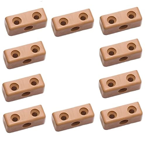 Image of Merriway BH03649 (10 Pcs) Beige Modesty Block Wood & Furniture Jointing Connector- Pack of 10 Pieces
