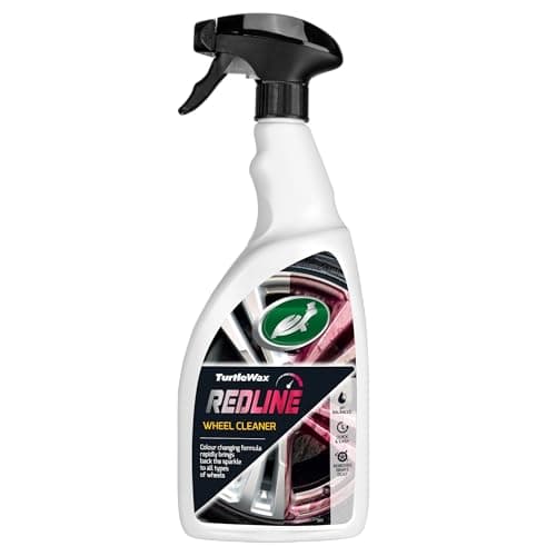 Image of Turtle Wax Redline Wheel Cleaner, Colour Changing, Acid-Free Formula, 1L, Heavy Duty, Wheel, Tyre and Break Cleaner, Removes Dirt, Iron and Break Dust, Suitable for All Wheels