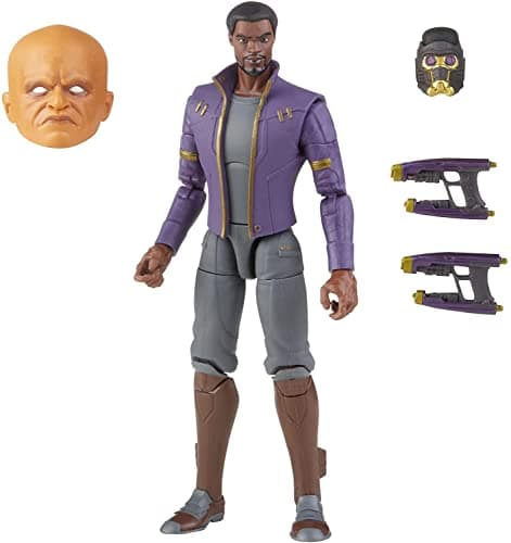 Image of Marvel Legends Series 15 cm Scale Action Figure Toy T'Challa Star-Lord, Premium Design, 1 Figure, 3 Accessories, and Build-A-Figure Part, Multicolor
