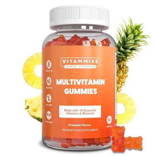 Image of Vitammies Vegan Multivitamin Gummies for Women & Men | 3 Months Supply | 18 Multivitamins & Minerals | 90 Vitamin Gummies | Vitamin C, A, D, B, Biotin & Zinc | Chewable Vitamins for Adults