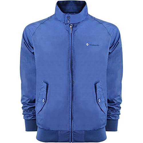 Image of Lambretta Mens Lightweight Harrington Casual Bomber Jacket - Navy - M