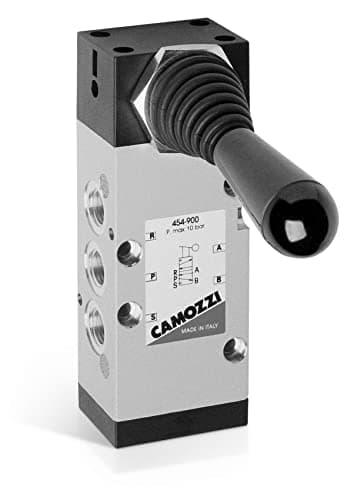 Image of Camozzi 454-905 Manually Operated Valve, 5/2" Way, 1/4", Lever Spring