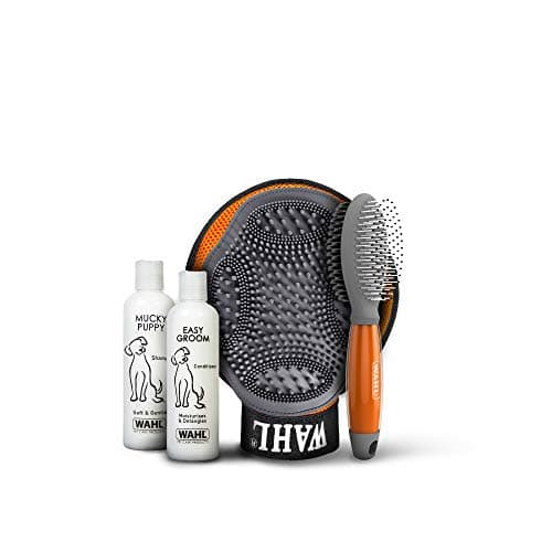Image of Wahl Puppy Care Kit, Mucky Pup Shampoo, Easy Groom Dog Conditioner, Grooming Glove, Pet Hair Remover Mitt, Double Sided Brush, Detangle Pet Coats, Grooming Pets at Home